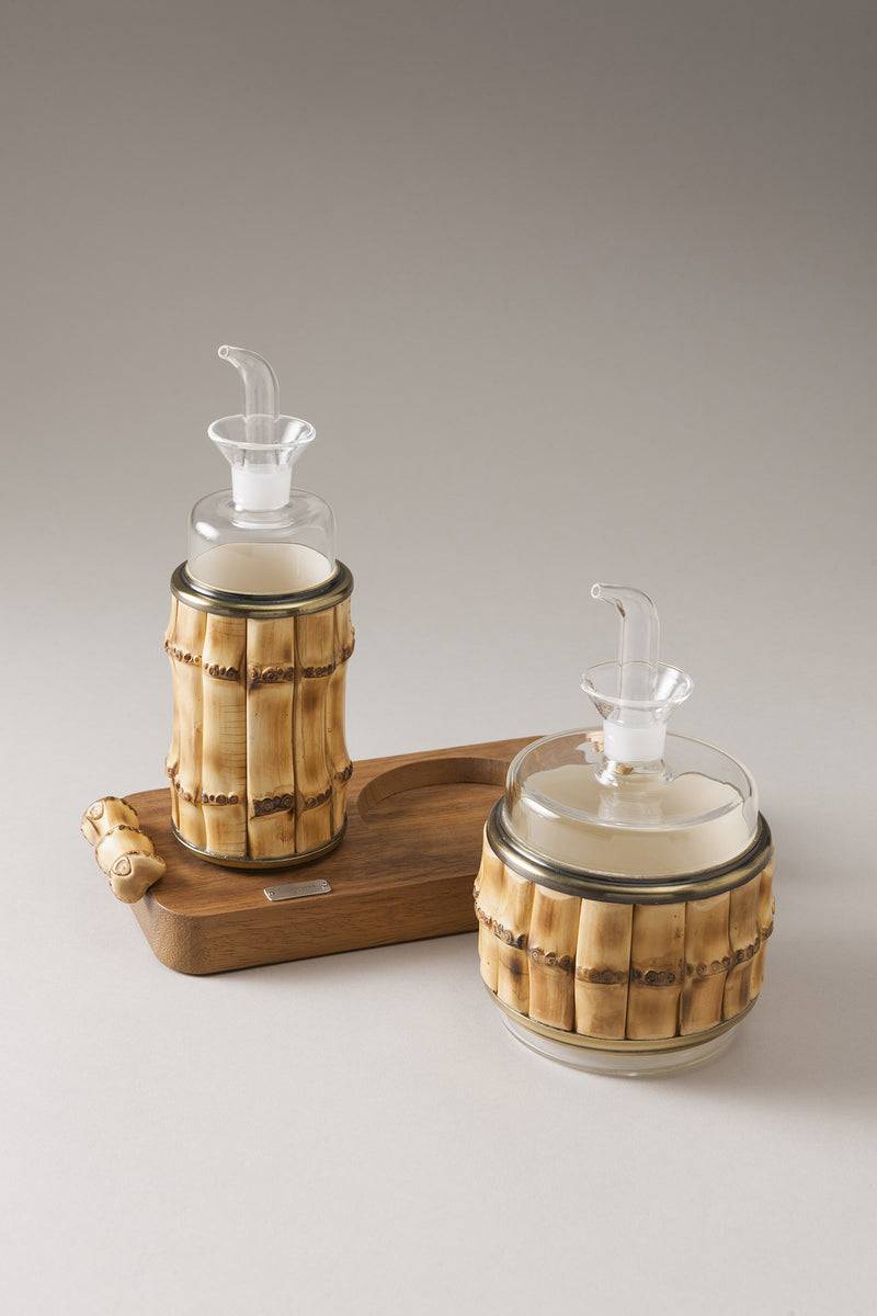 Lorenzi Milano Oliera Con Vassoio Piccola In Bambù