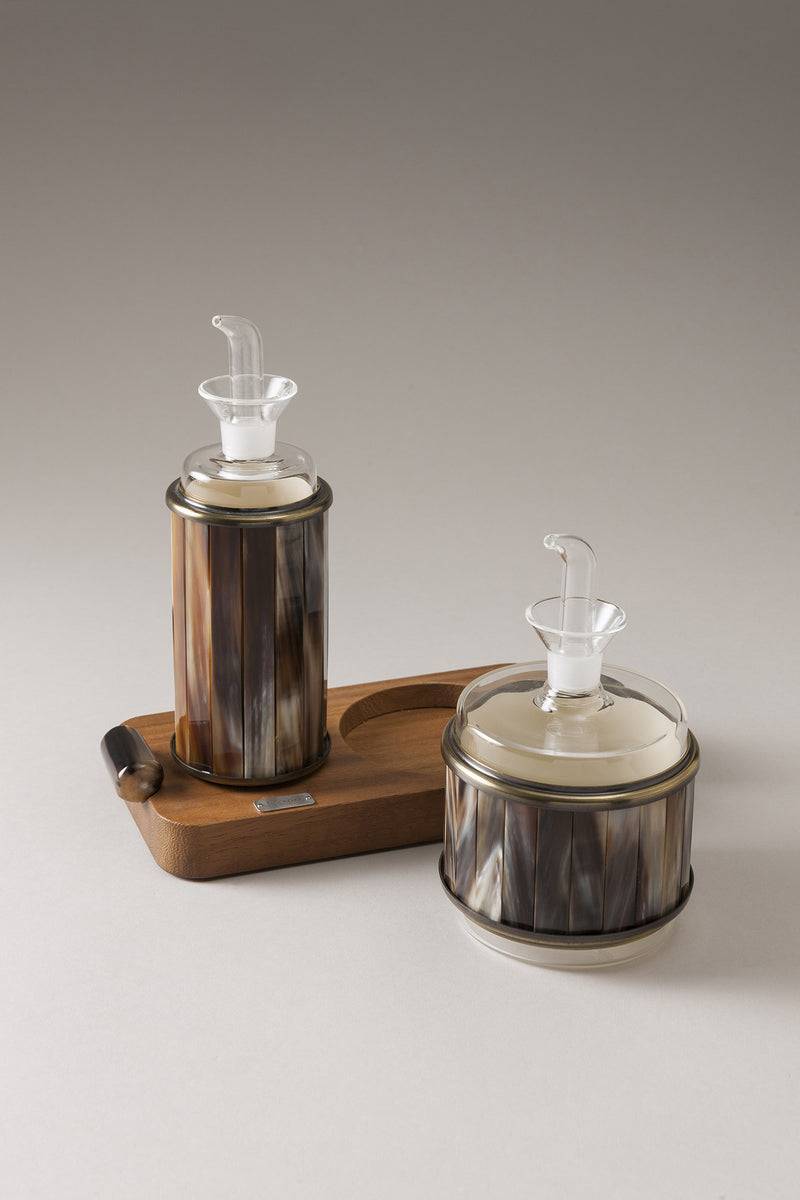 Lorenzi Milano Oliera Con Vassoio Piccola In Zebu