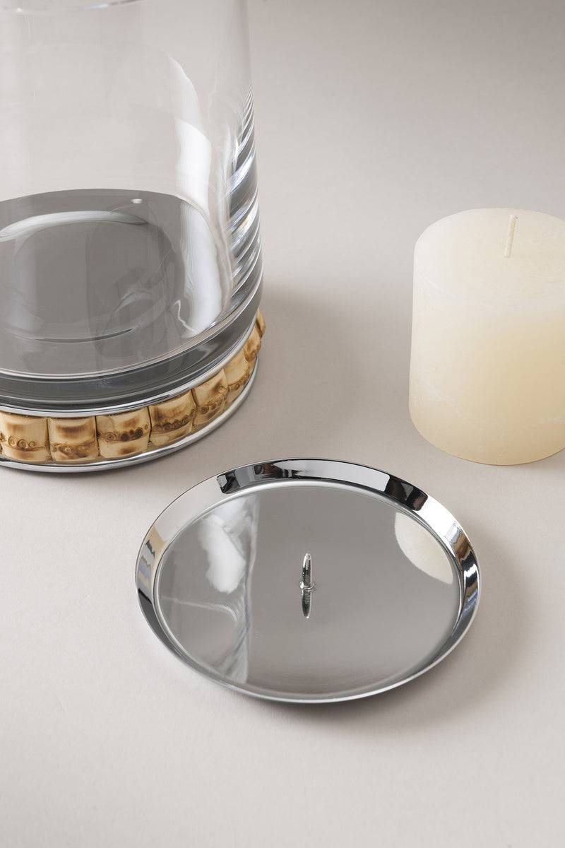 Lorenzi Milano Porta Candele Grande In Bambù
