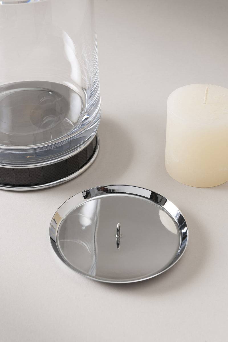 Lorenzi Milano Porta Candele Grande In Carbonio