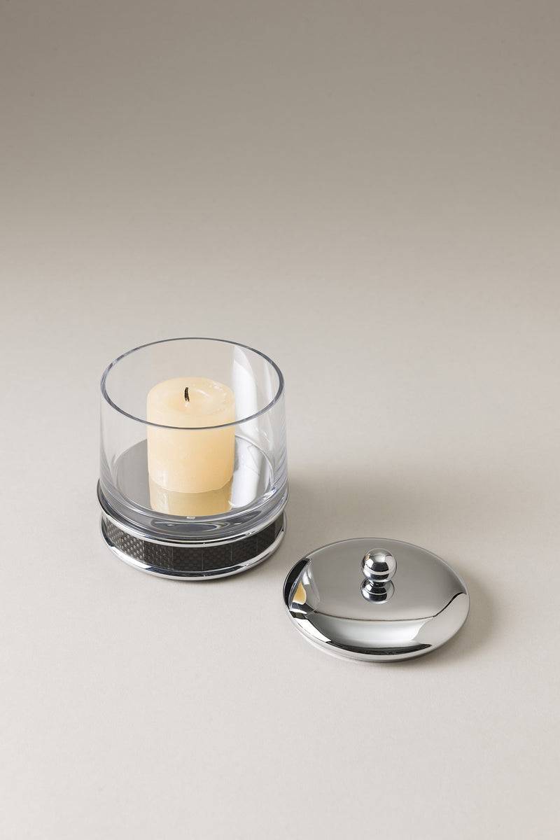 Lorenzi Milano Porta Candele Piccolo In Carbonio