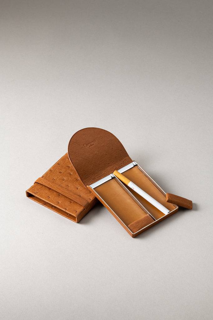 Lorenzi Milano Porta Sigarette Grande In Struzzo