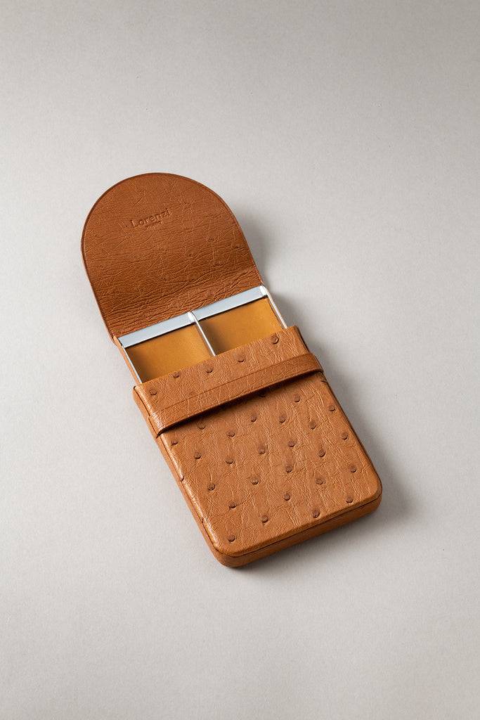 Lorenzi Milano Porta sigarette grande in Struzzo