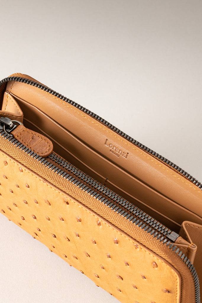 Lorenzi Milano Portafogli Donna In Struzzo