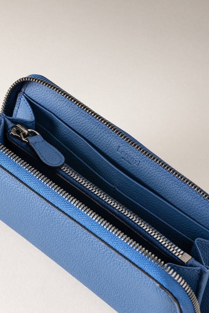 Lorenzi Milano Portafogli Donna In Vitello Nautico