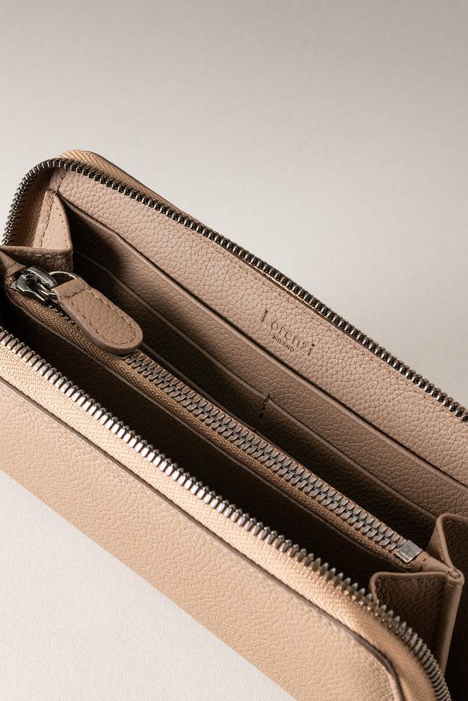 Lorenzi Milano Portafogli Donna In Vitello Nautico