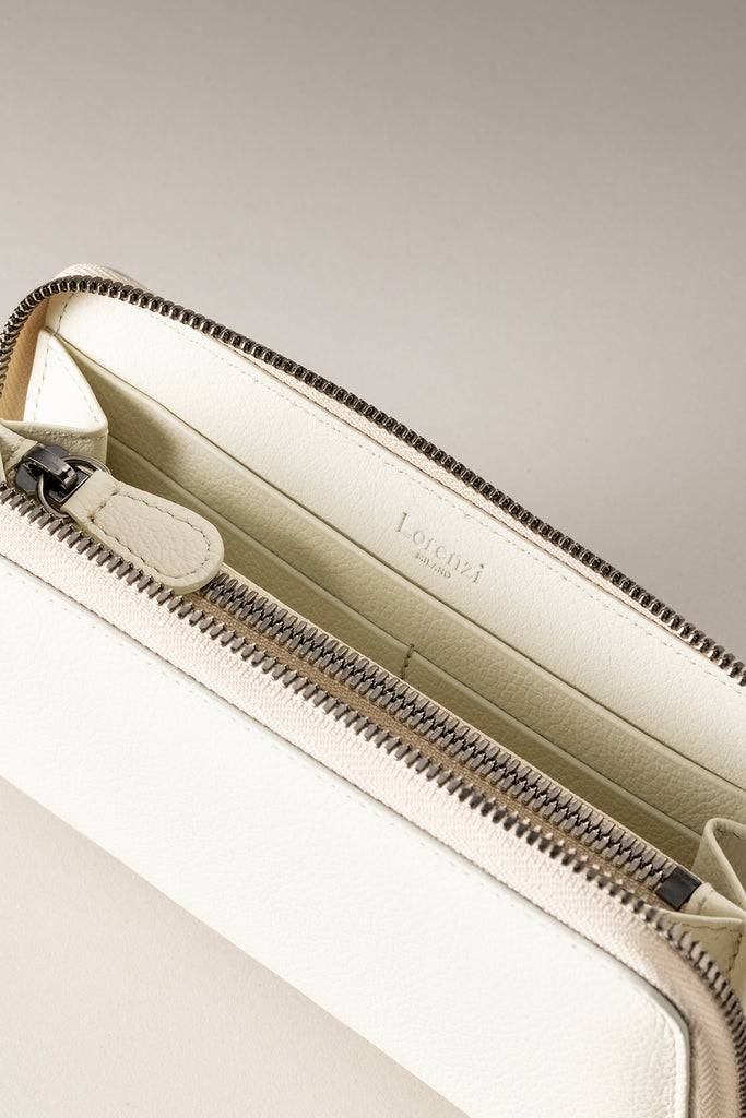 Lorenzi Milano Portafogli Donna In Vitello Nautico