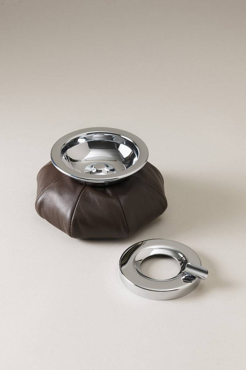 Lorenzi Milano Posacenere Da Poltrona In Nappa