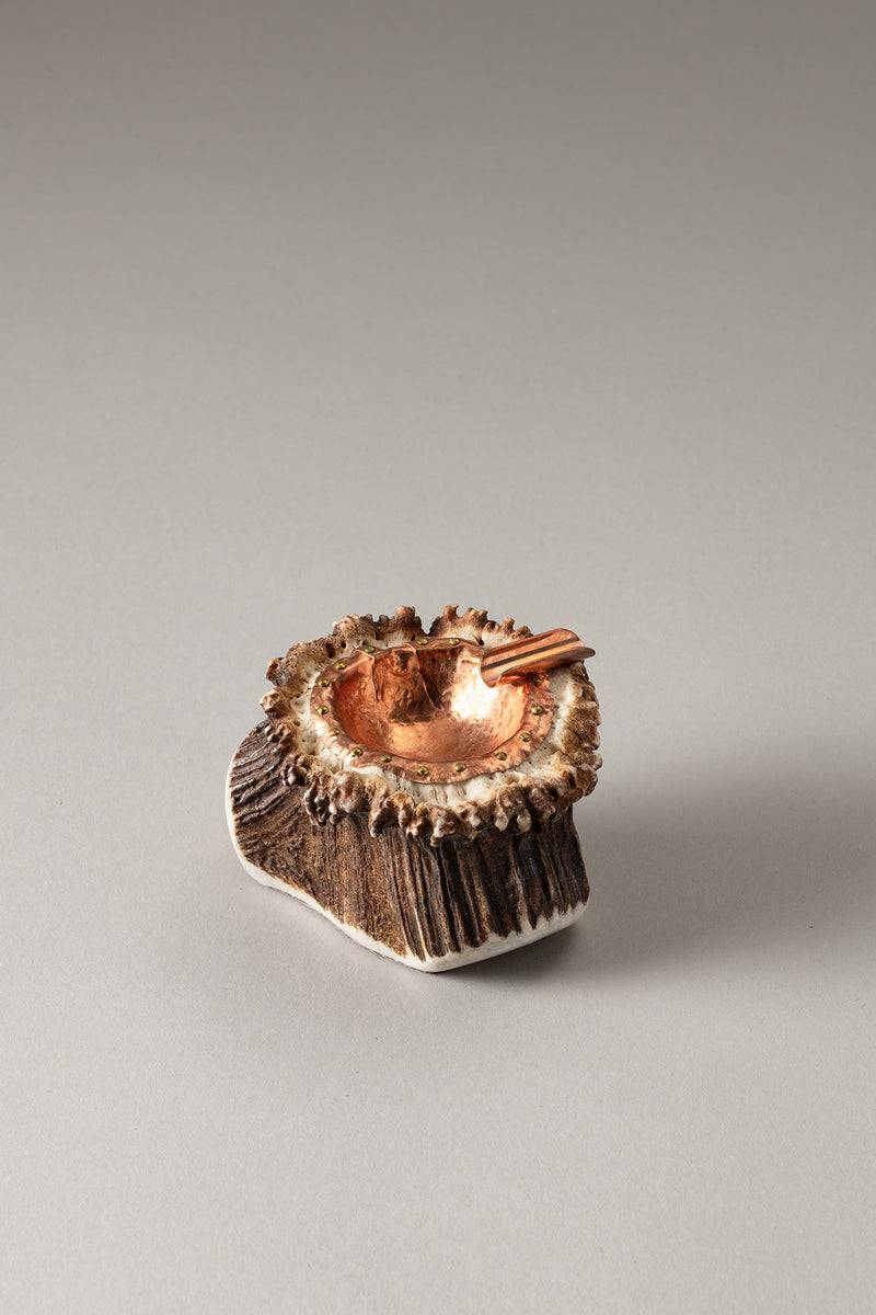 Lorenzi Milano Posacenere moncone in Cervo (palco)