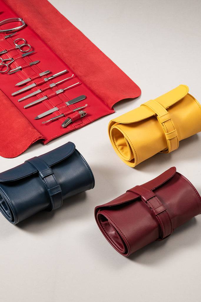 Lorenzi Milano Rotolo Da Manicure Grande In Nappa