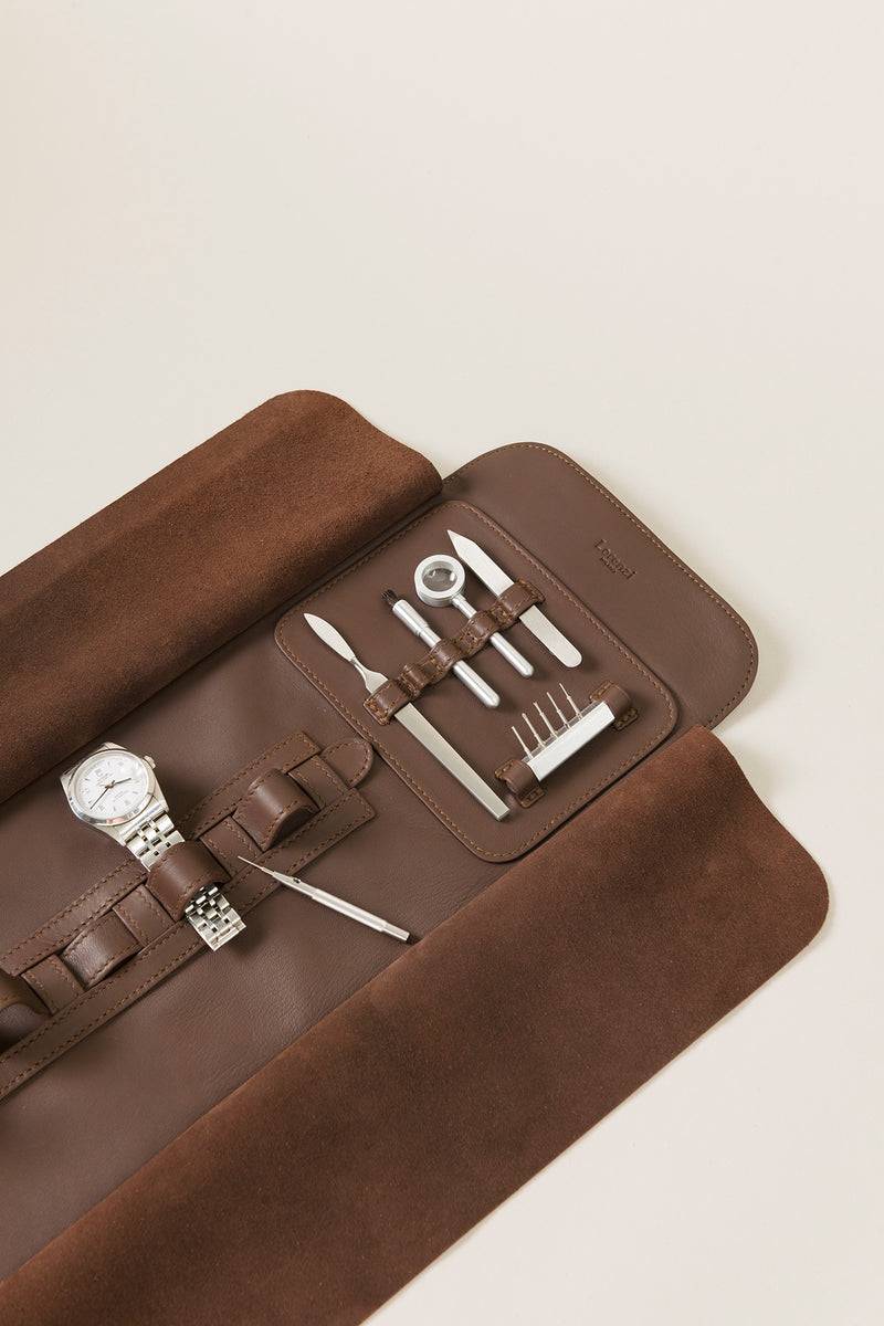 Lorenzi Milano Rotolo Porta Orologi In Nappa