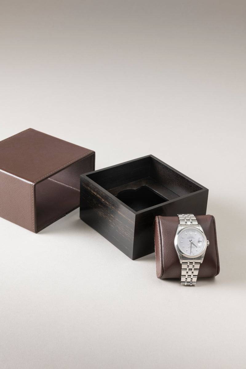 Lorenzi Milano Scatola Per Orologio In Saffiano