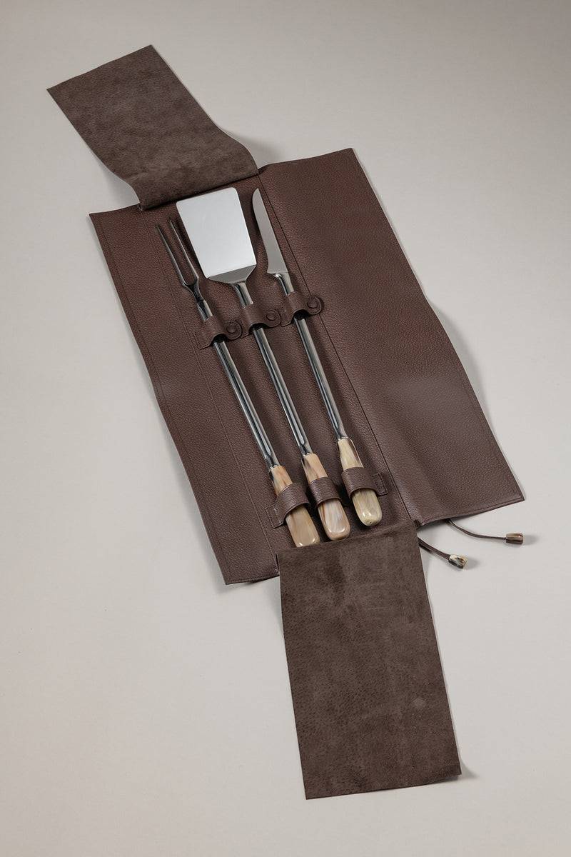 Lorenzi Milano Set BBQ piccolo in Zebu