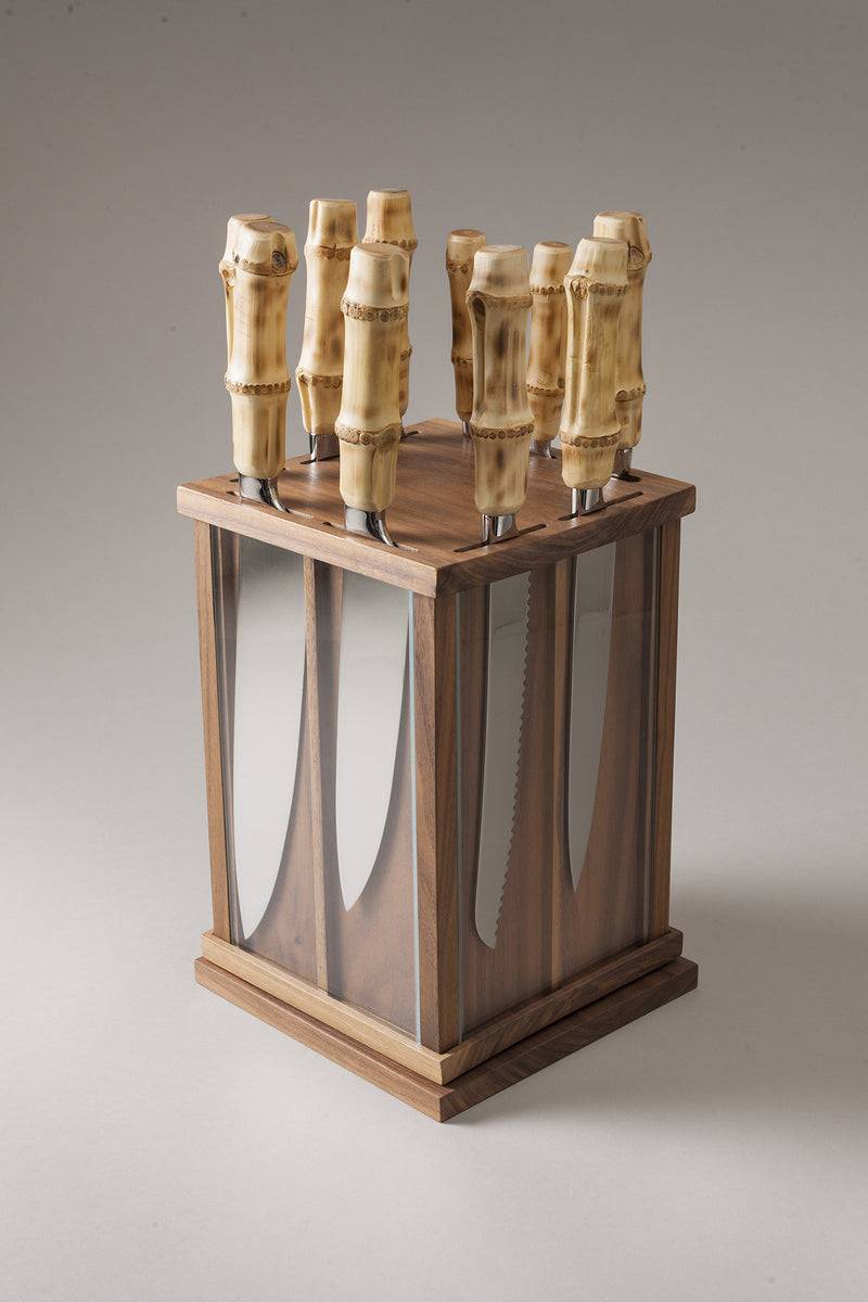 Lorenzi Milano Set coltelli da cucina in Bambù