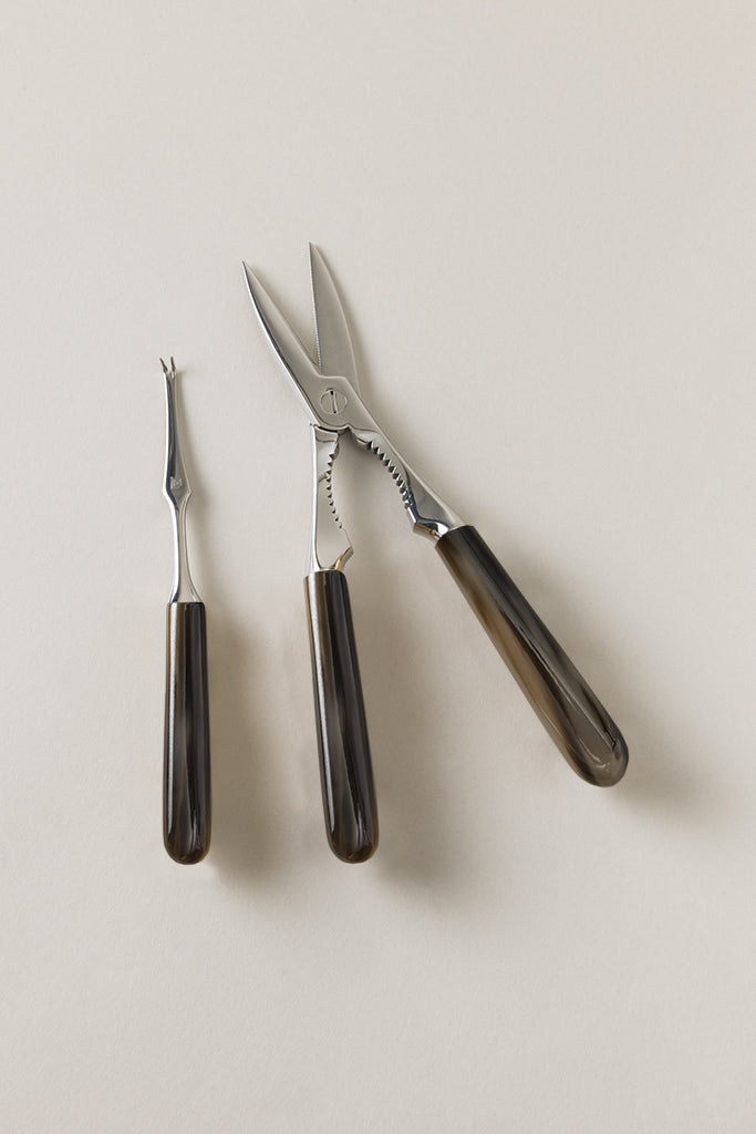 Lorenzi Milano Set Da Crostacei In Zebu