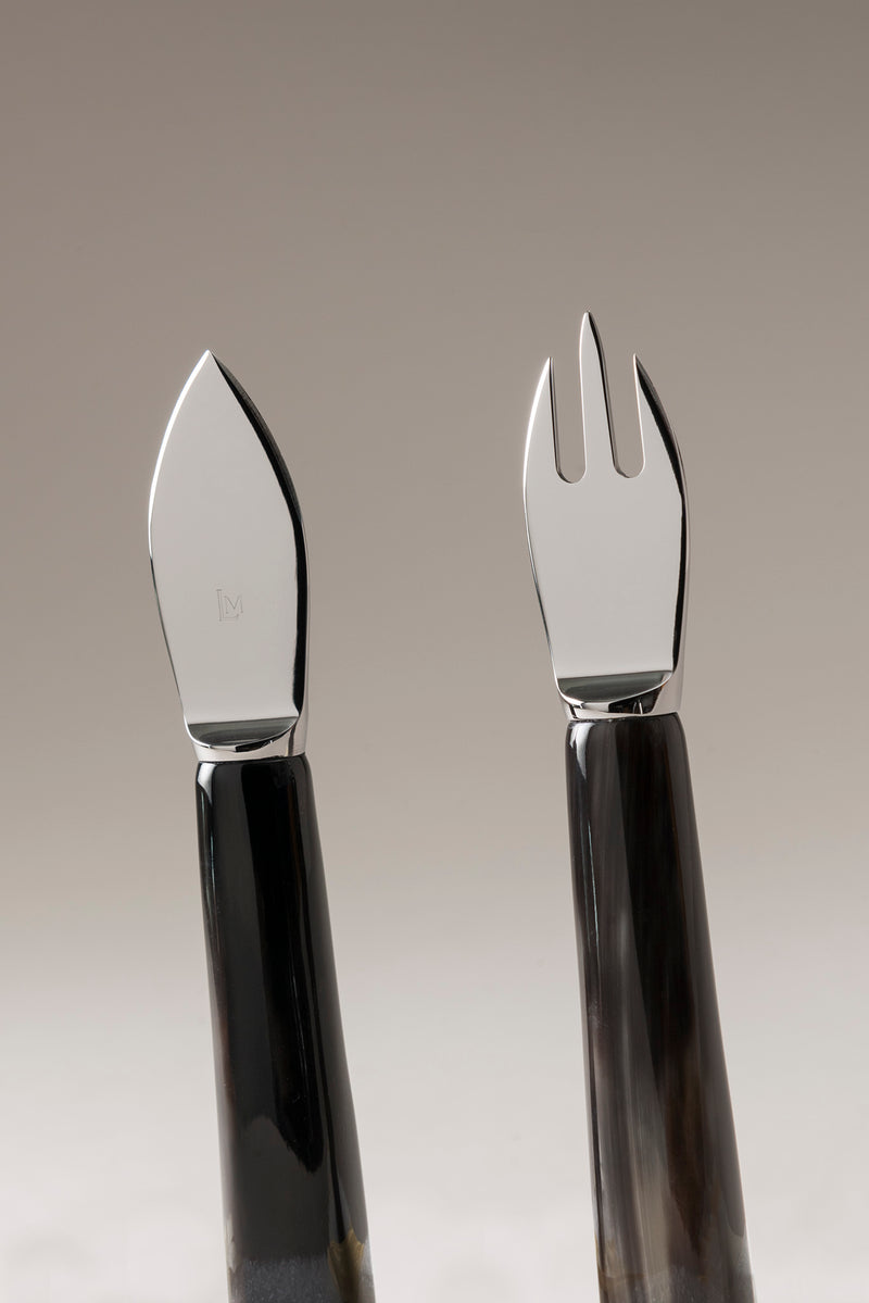 Lorenzi Milano Set Da Parmigiano In Zebu