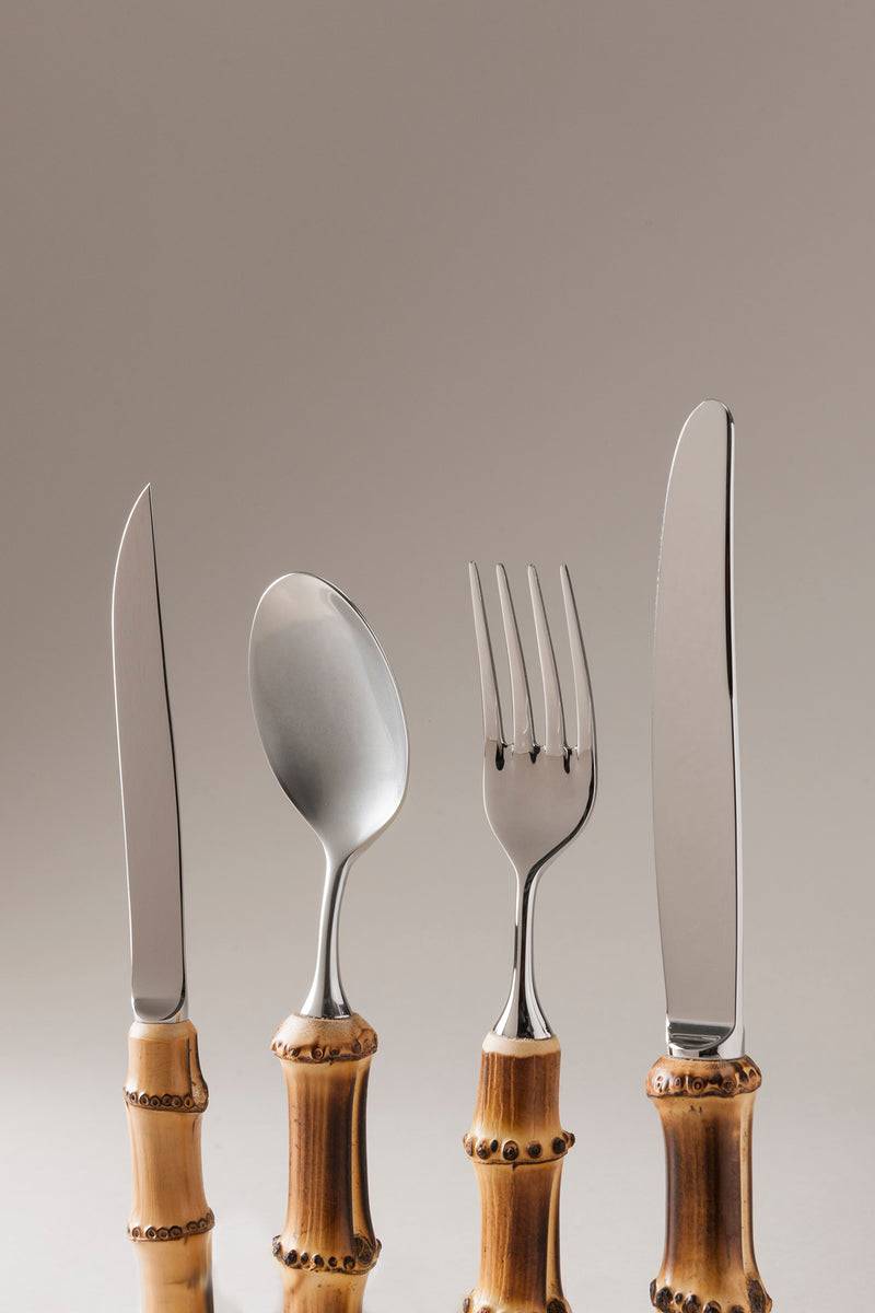 Lorenzi Milano Set Posate Da Tavola In Bambù