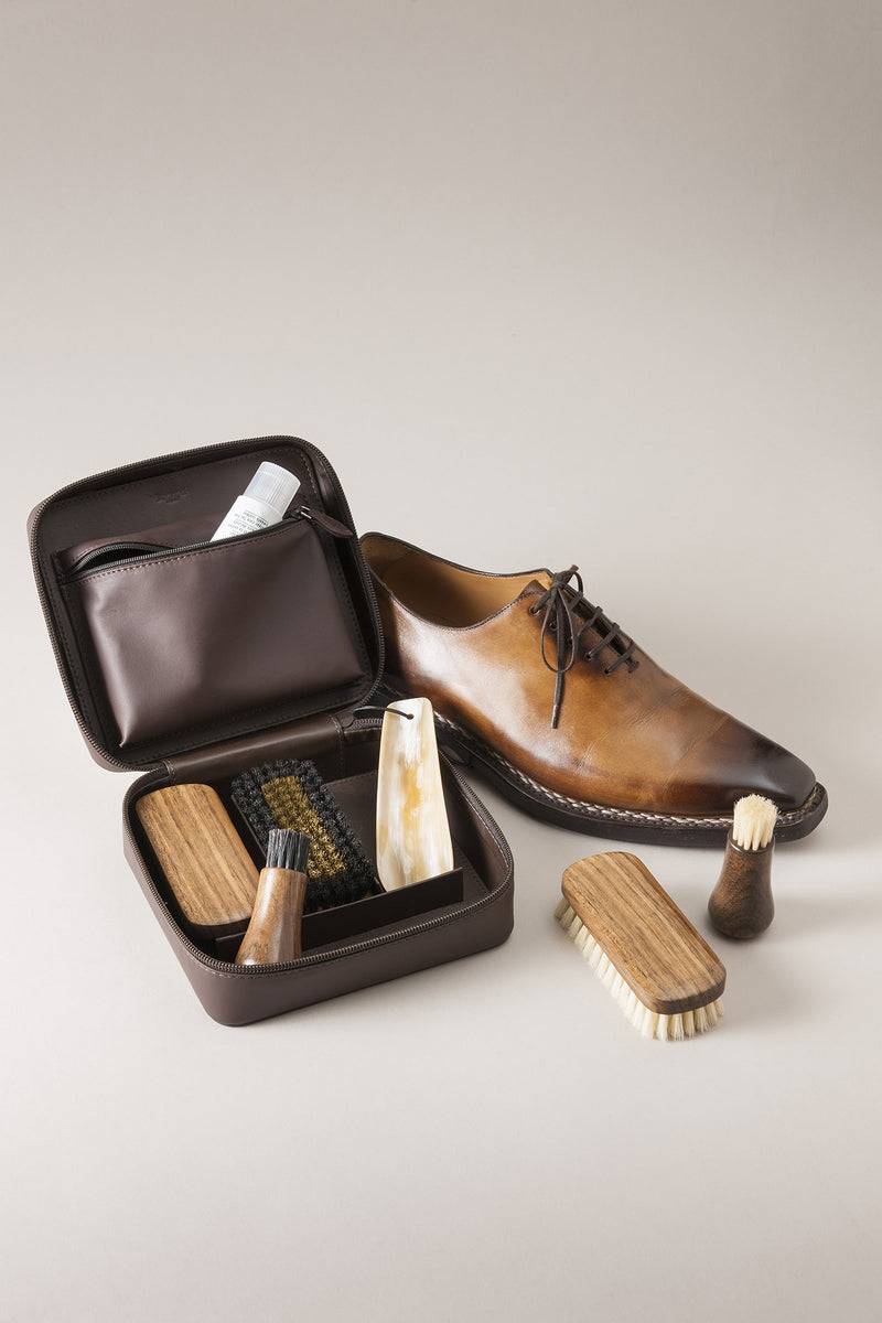 Lorenzi Milano Set Scarpe Viaggio In Nappa