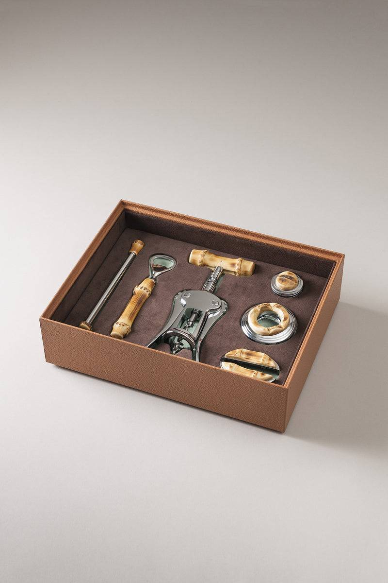 Lorenzi Milano Set vino grande in Bambù