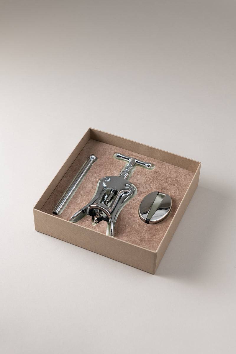 Lorenzi Milano Set vino piccolo in Ottone cromato