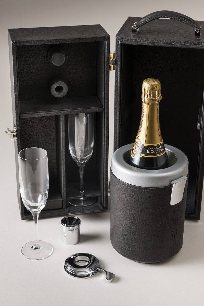 Lorenzi Milano Valigia Per Champagne In Vitello