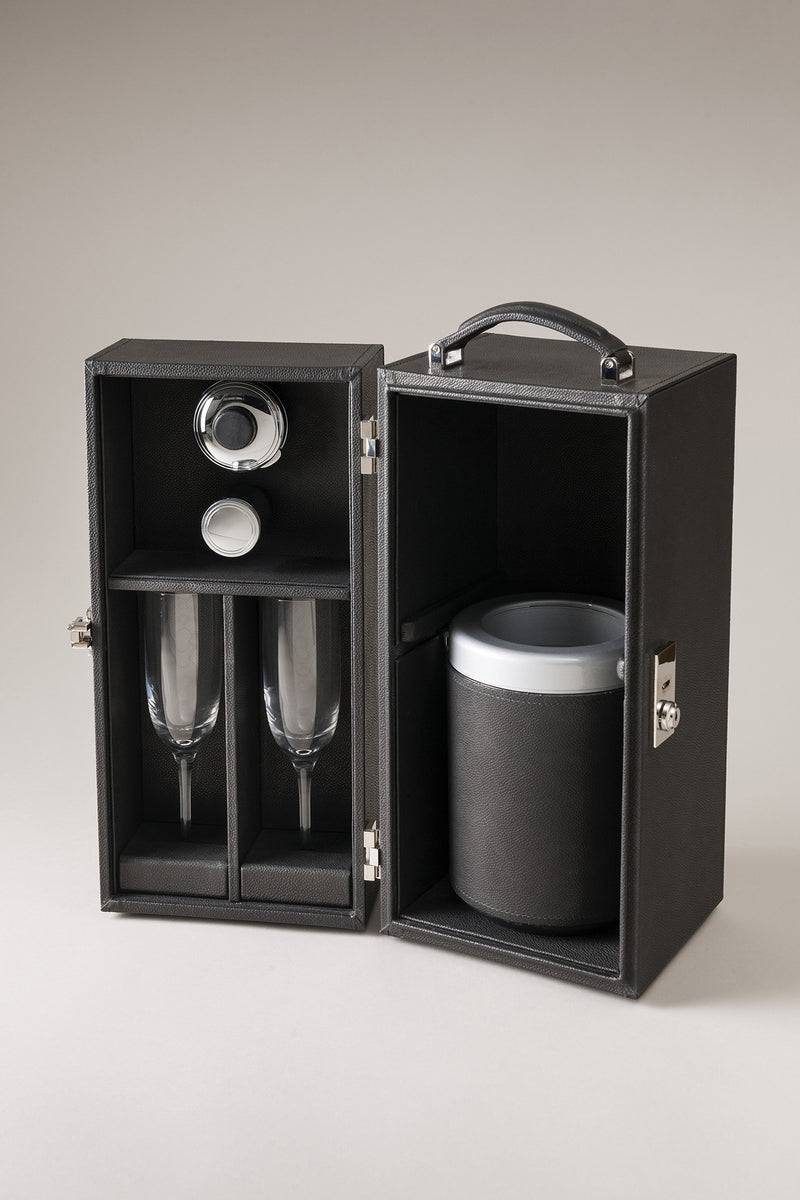 Lorenzi Milano Valigia per Champagne in Vitello