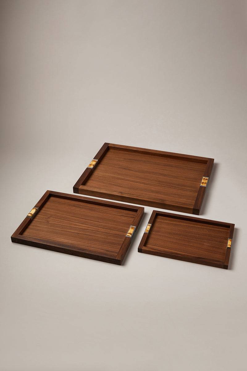 Lorenzi Milano Vassoio Art Déco In Bambù