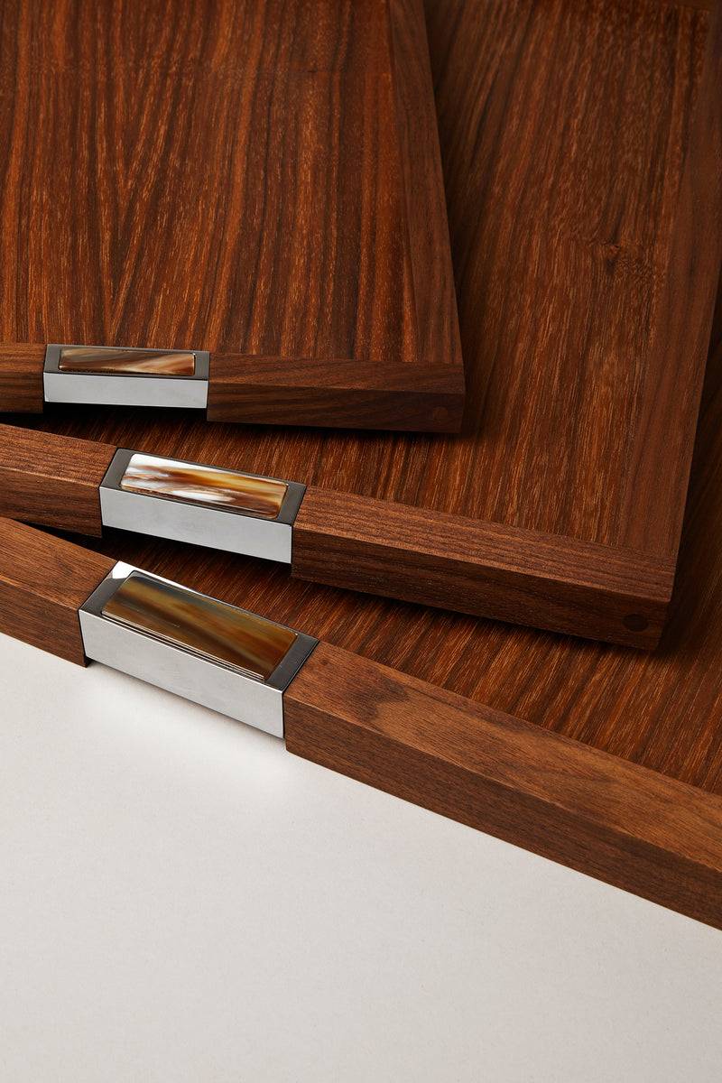 Lorenzi Milano Vassoio Art Déco In Zebu