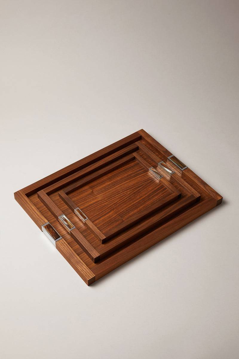 Lorenzi Milano Vassoio Art Déco in Zebu