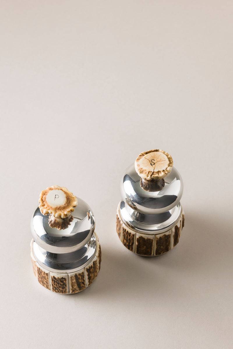 Lorenzi Milano Macina Sale E Macina Pepe Piccolo Da Tavola In Cervo (palco)