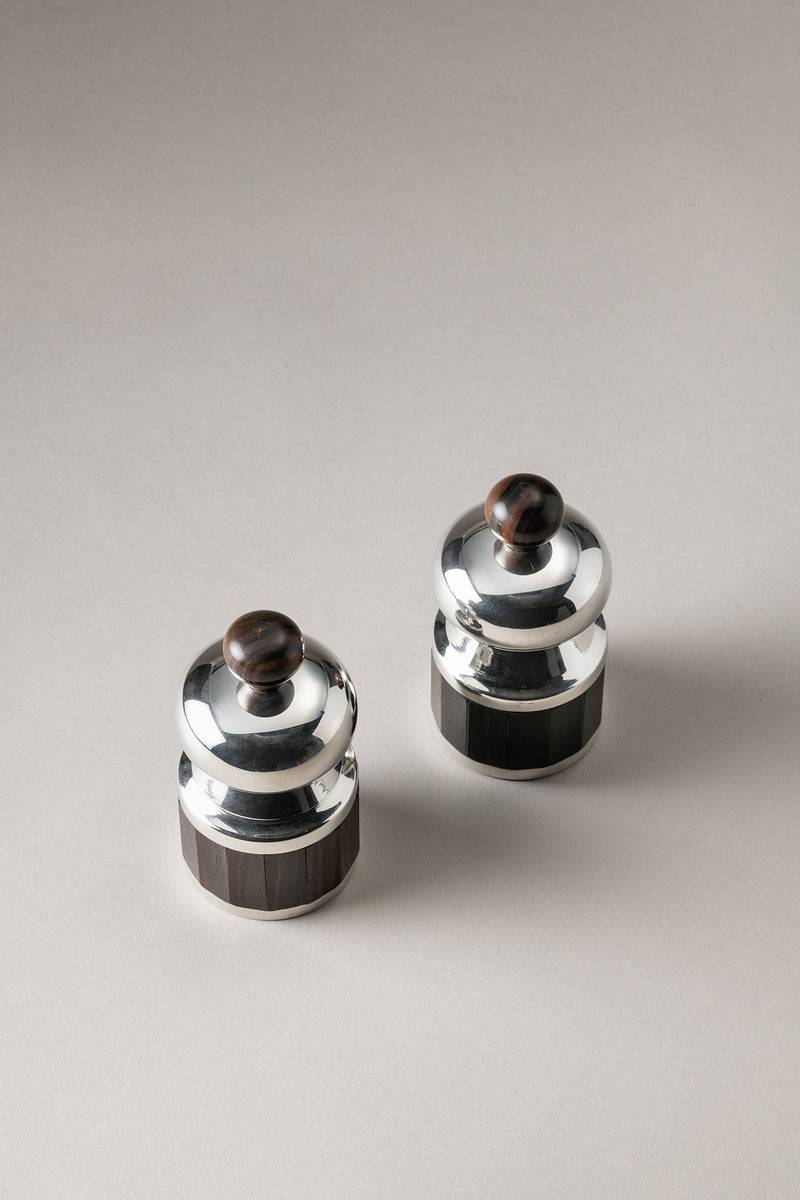 Lorenzi Milano Macina Sale E Macina Pepe Piccolo Da Tavola In Legno