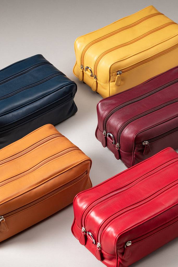 Lorenzi Milano Necessaire Da Viaggio Grande In Nappa