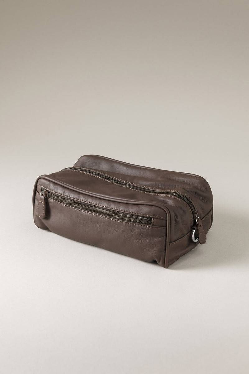 Lorenzi Milano Necessaire da viaggio medio in Nappa