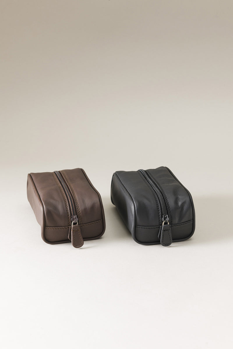 Lorenzi Milano Necessaire Da Viaggio Mignon In Nappa