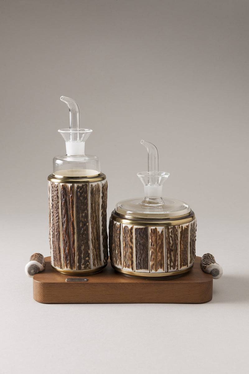 Lorenzi Milano Oliera con vassoio piccola in Cervo (palco)