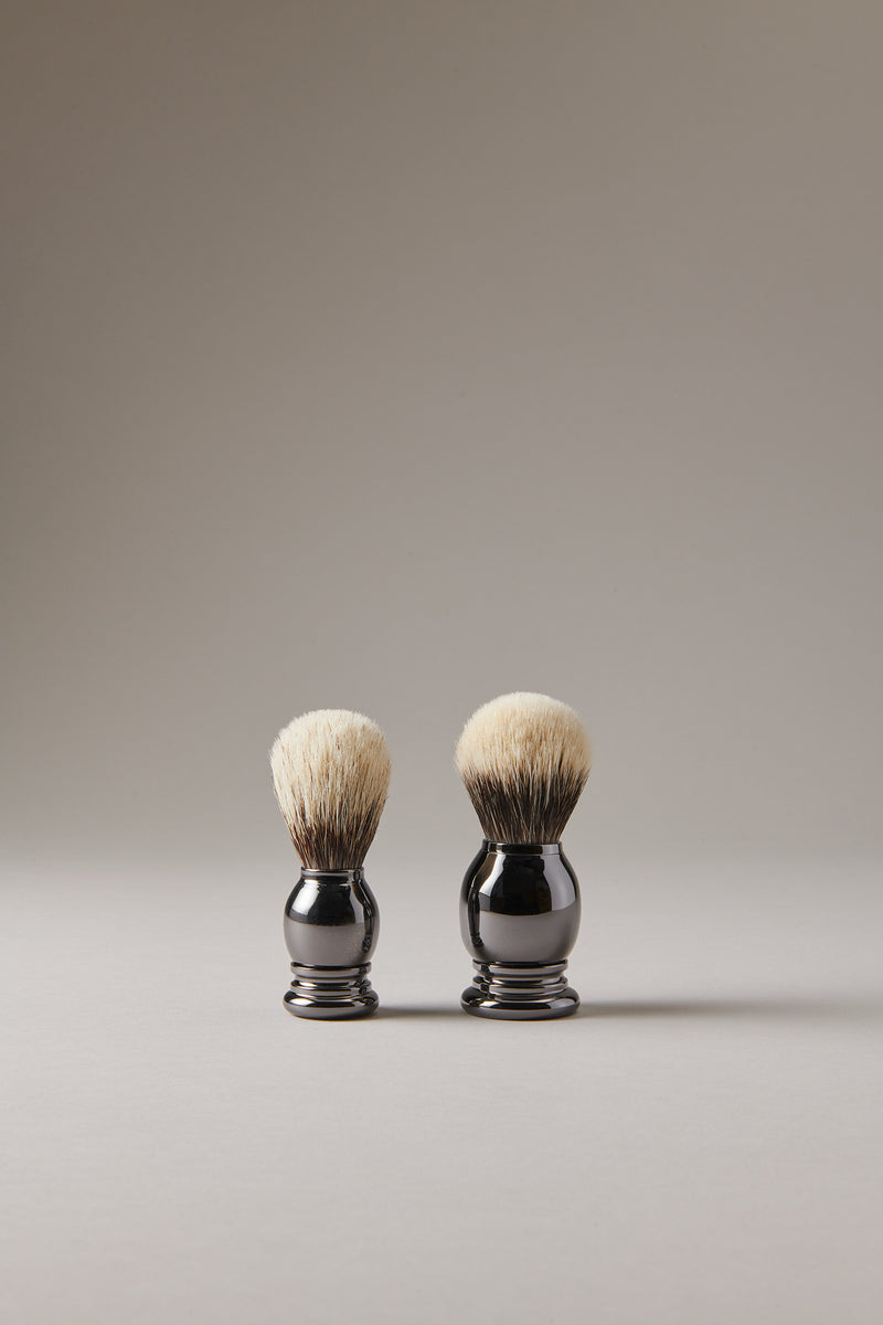 Lorenzi Milano Pennello Barba Nichel Nero In Nichel Nero