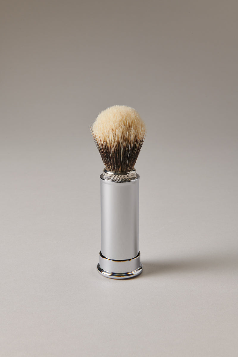 Lorenzi Milano Pennello Da Viaggio In Ottone Cromato