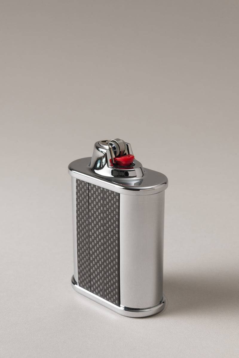 Lorenzi Milano Porta Accendino Bic Tavolo In Carbonio