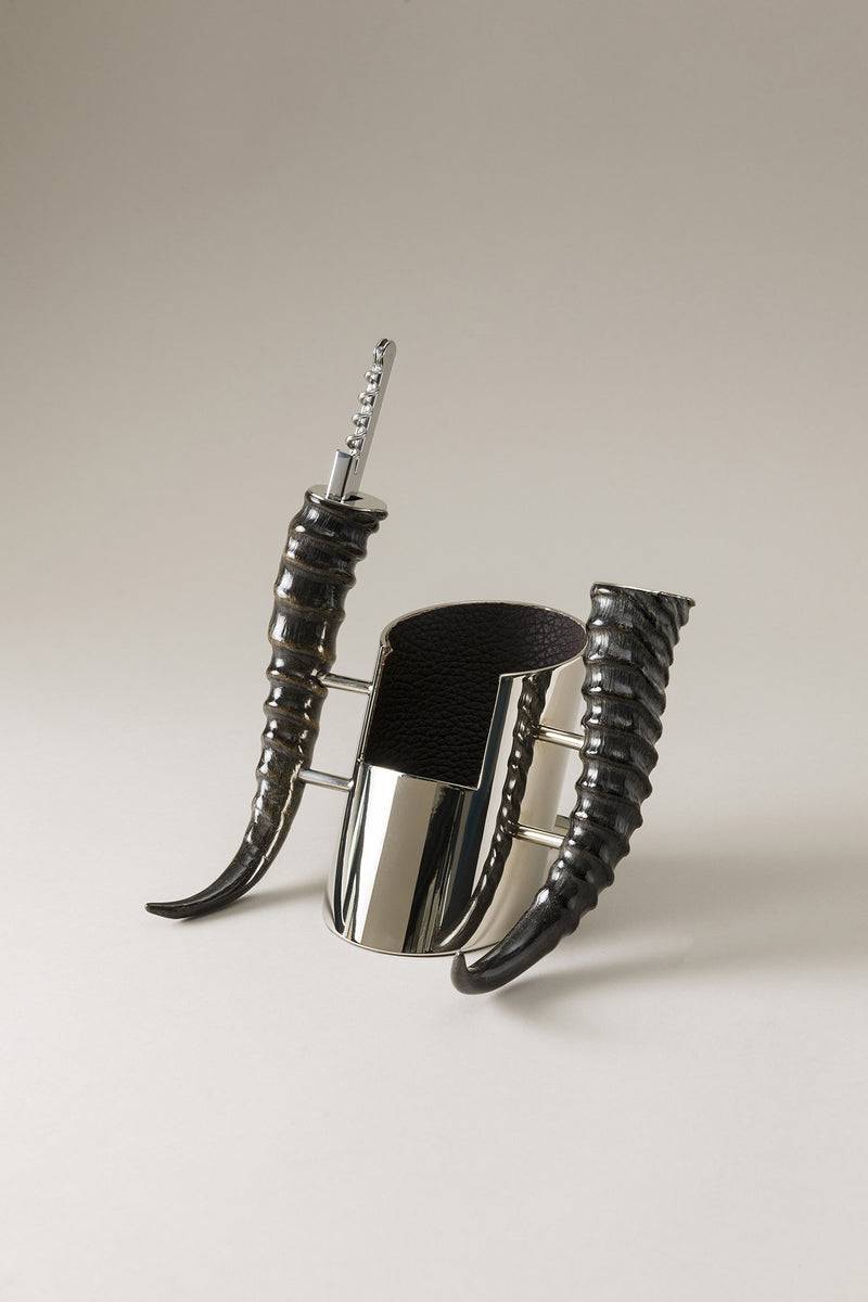 Lorenzi Milano Porta Bottiglie Con Impugnature In Springbok