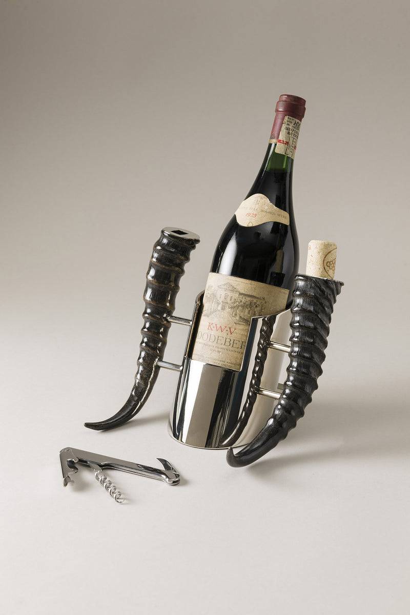 Lorenzi Milano Porta bottiglie con impugnature in Springbok