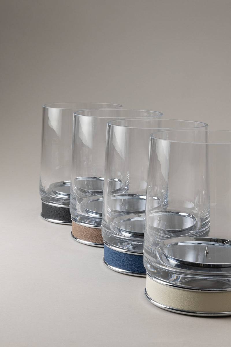 Lorenzi Milano Porta Candele Grande In Vitello Nautico