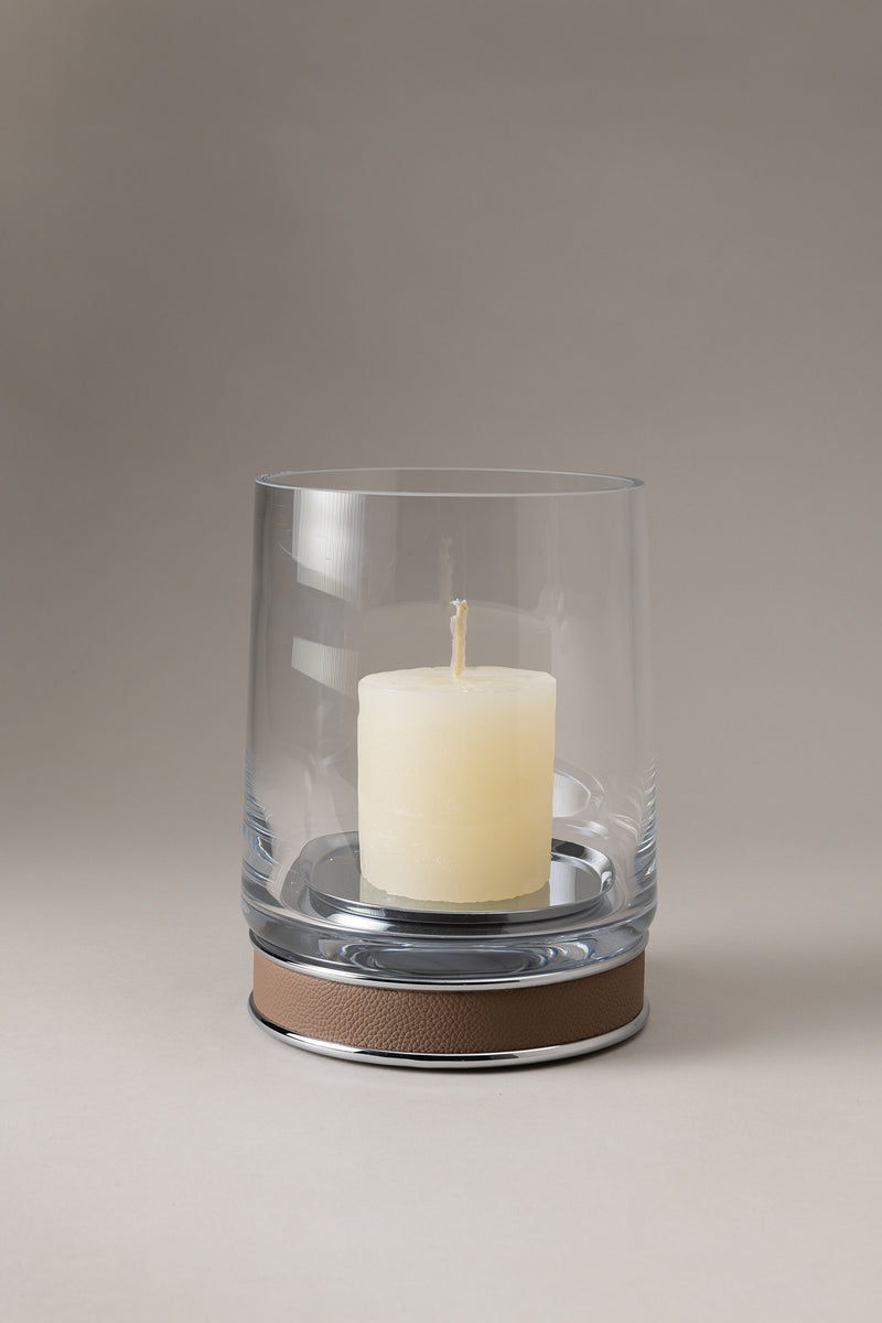 Lorenzi Milano Porta candele grande in Vitello nautico