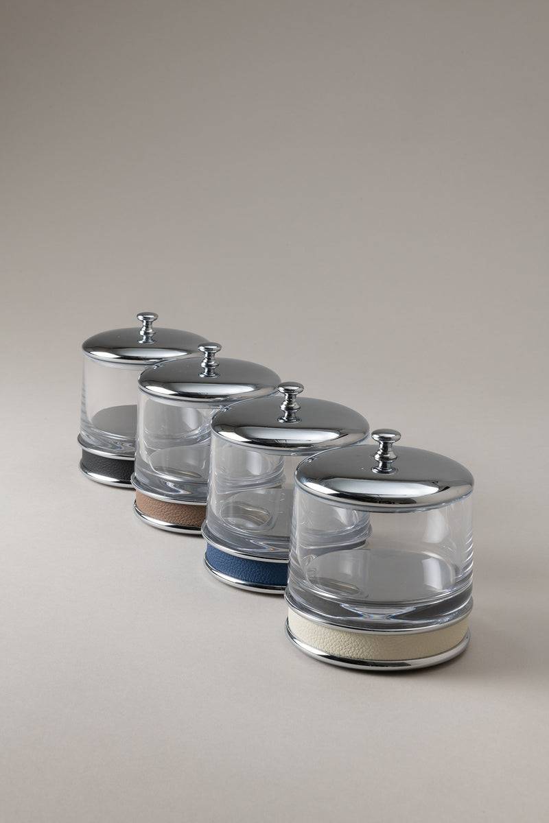 Lorenzi Milano Porta Candele Piccolo In Vitello Nautico