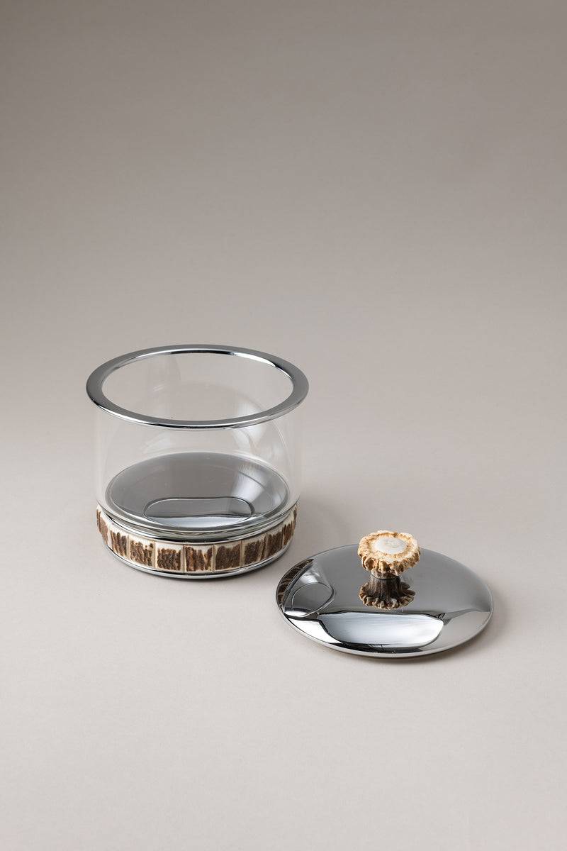 Lorenzi Milano Porta Cotone Cilindro Vetro In Cervo (palco)