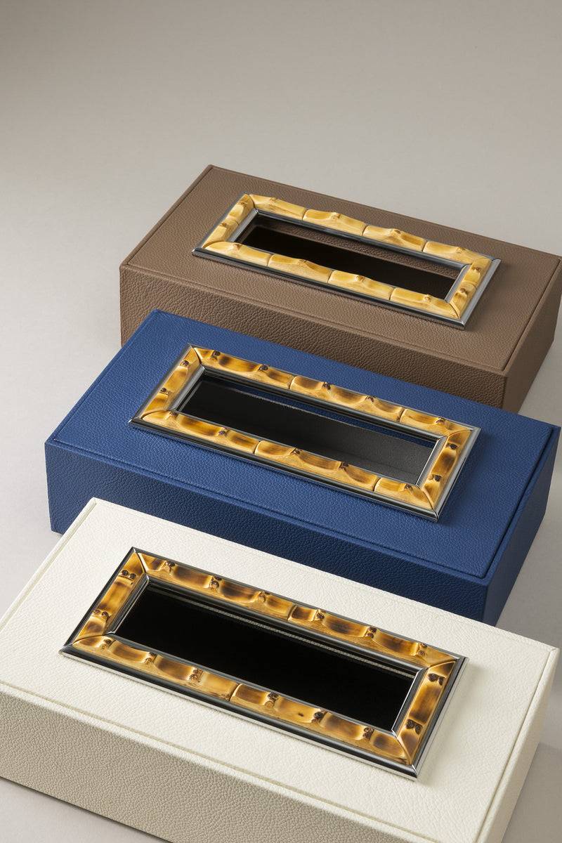 Lorenzi Milano Porta Fazzoletti Rettangolare In Bambù