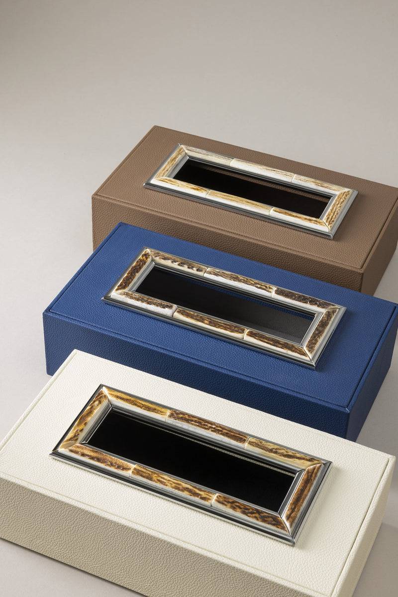 Lorenzi Milano Porta Fazzoletti Rettangolare In Cervo (palco)