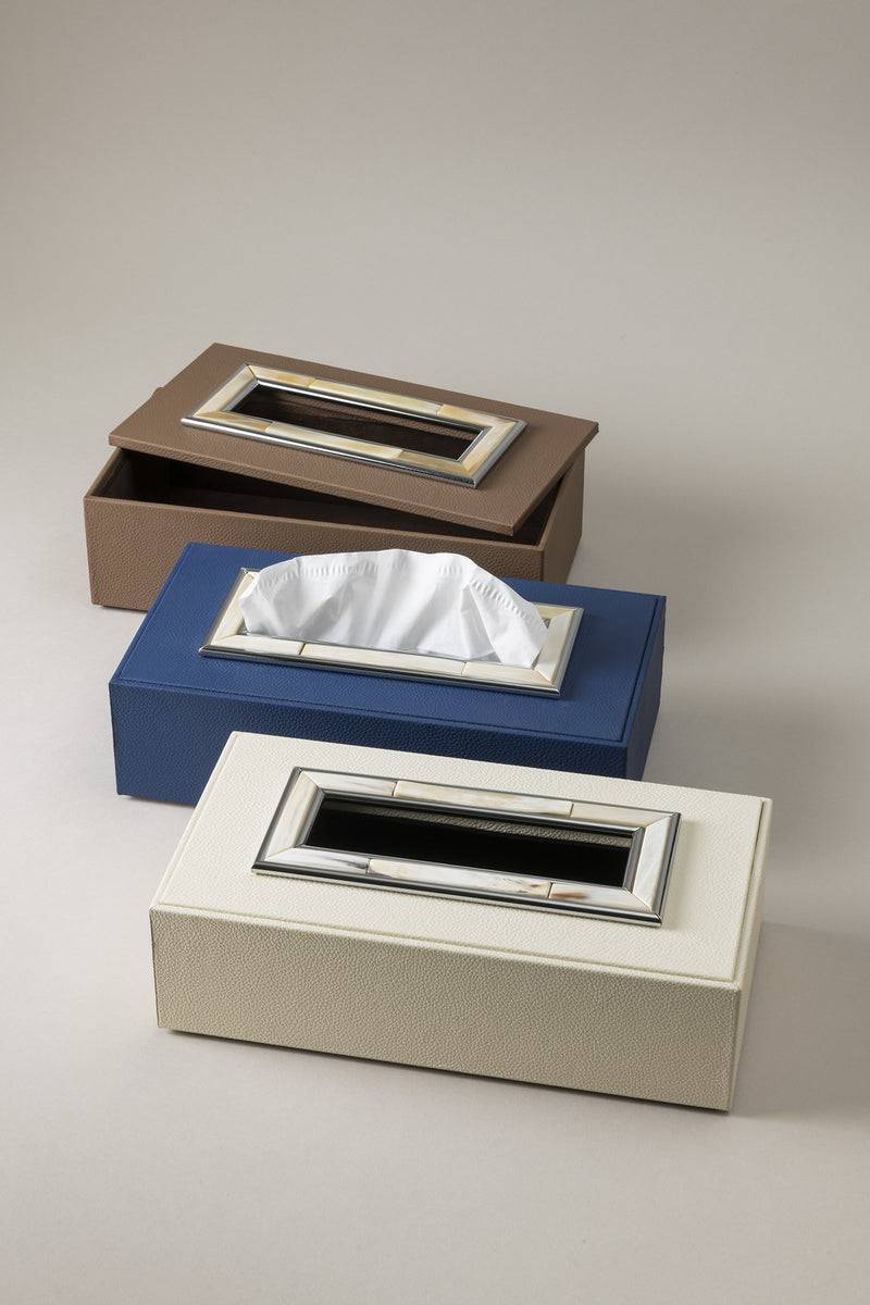 Lorenzi Milano Porta Fazzoletti Rettangolare In Zebu