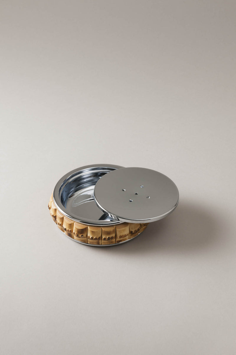 Lorenzi Milano Porta Saponetta Da Toilette In Bambù