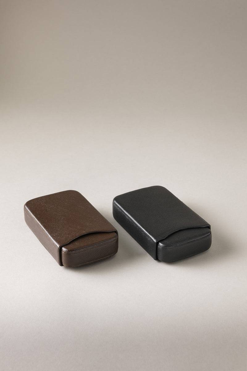 Lorenzi Milano Porta Sigari Per Tre 'Robusto' In Saffiano