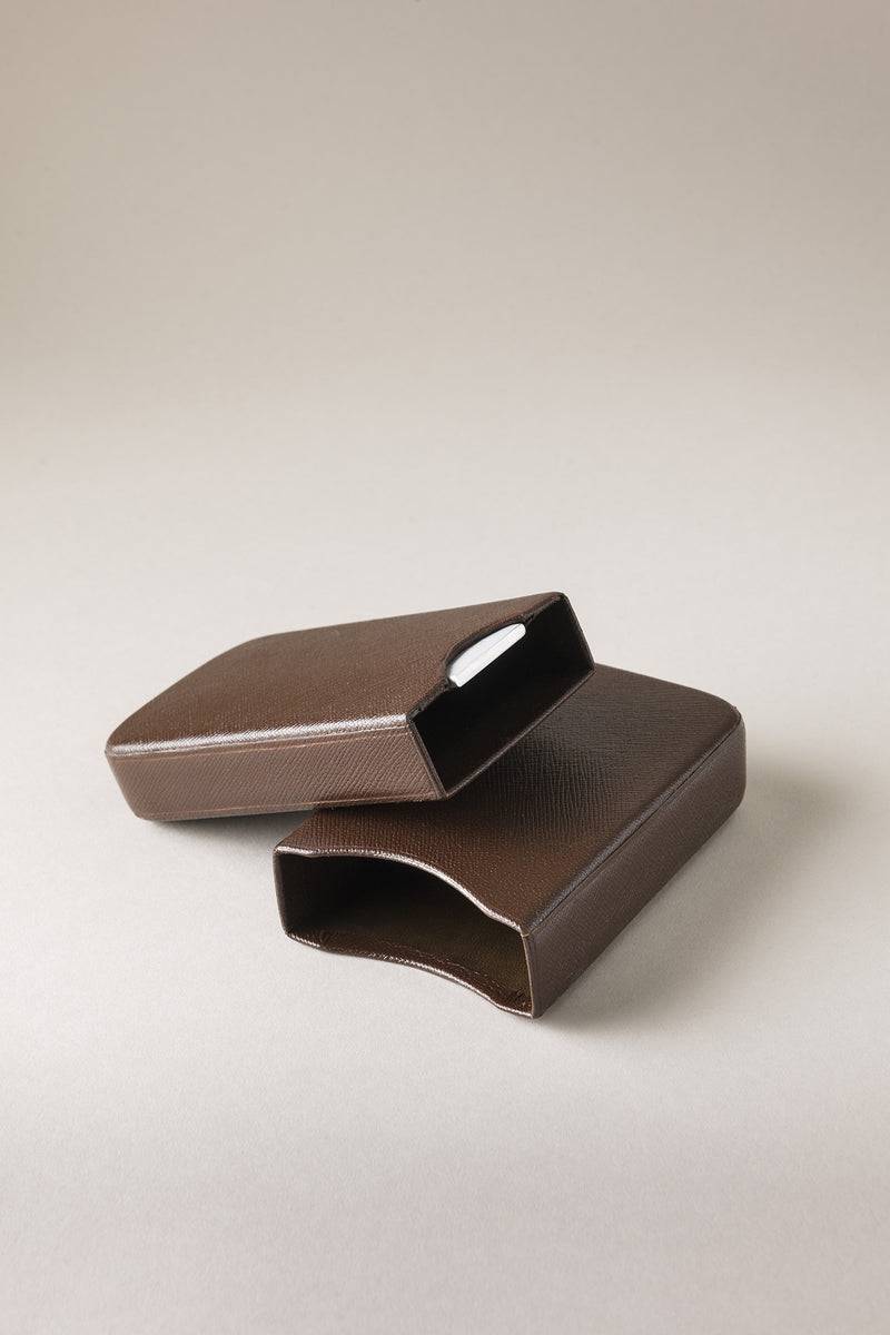 Lorenzi Milano Porta sigari per tre 'Robusto' in Saffiano